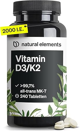 natural elements Vitamin D3 + K2